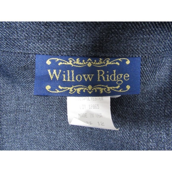 Willow Ridge // Vintage Chambray Poly Jacket, Size 12 - Picture 5 of 7